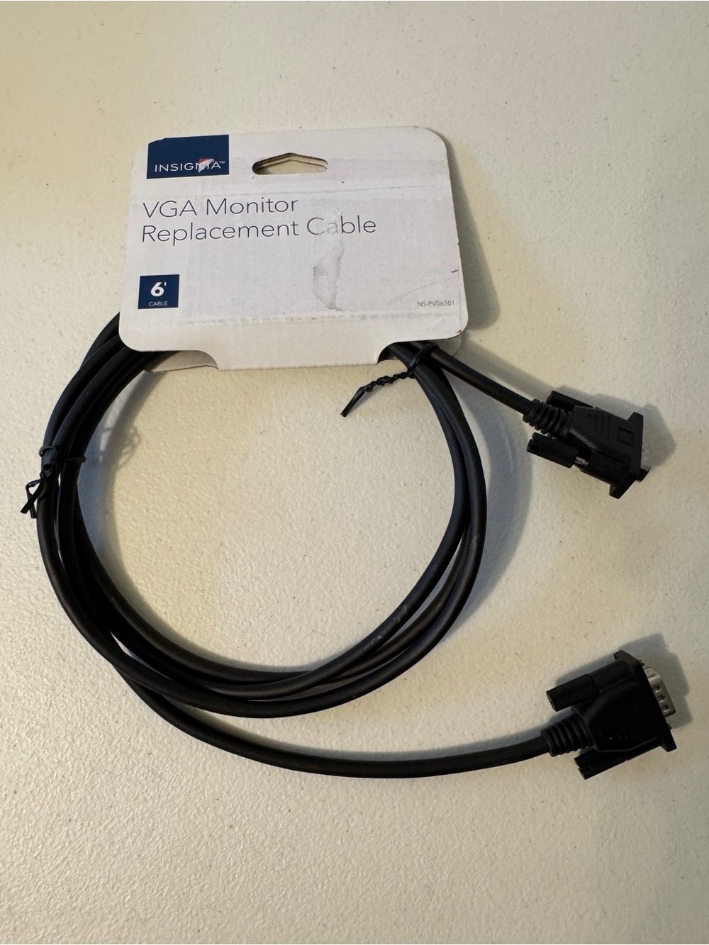 Insignia Black VGA Monitor Replacement Cable - 6'